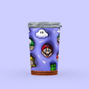 Mario, Luigi, and Princess Peach Tumbler