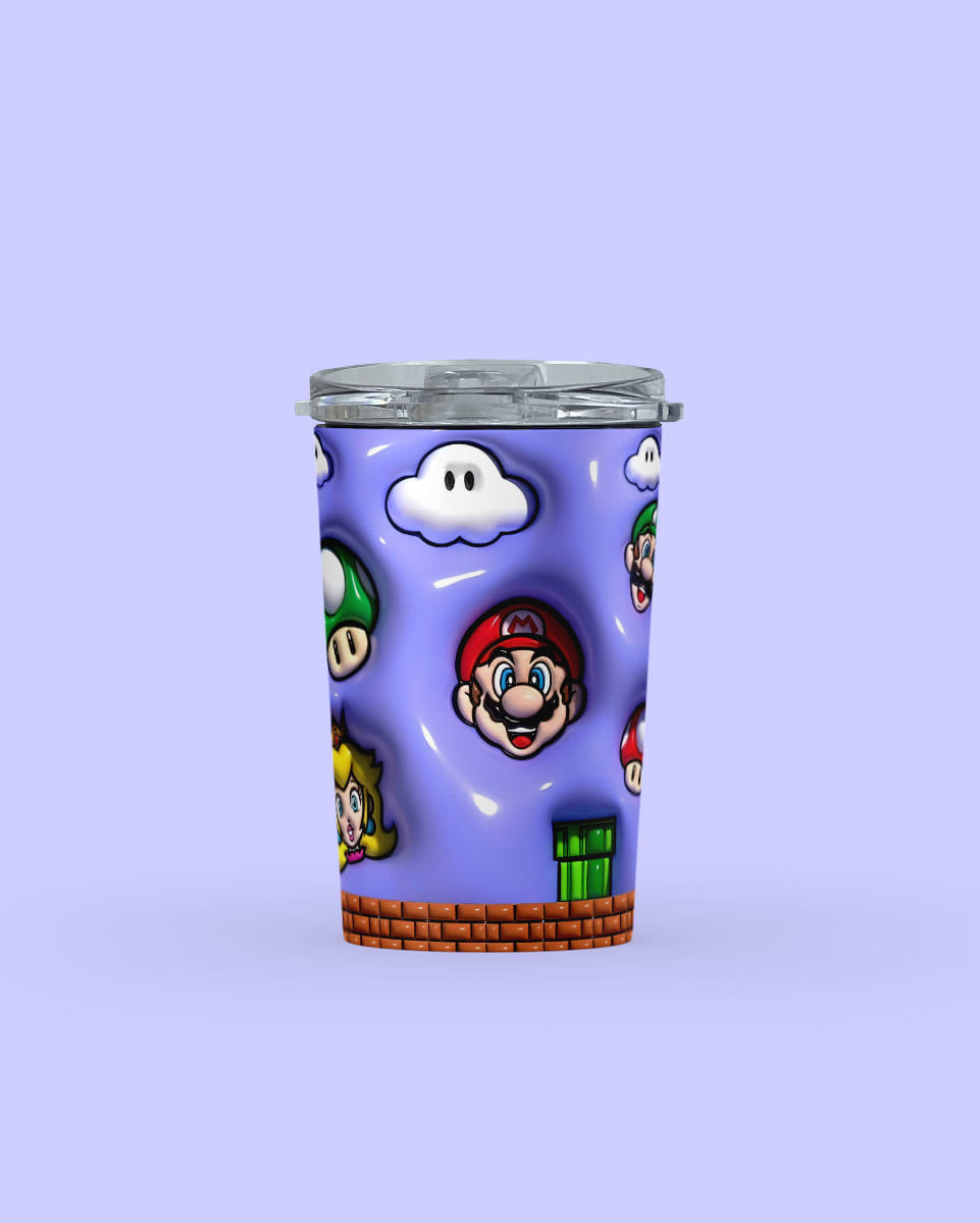 Mario, Luigi, and Princess Peach Tumbler